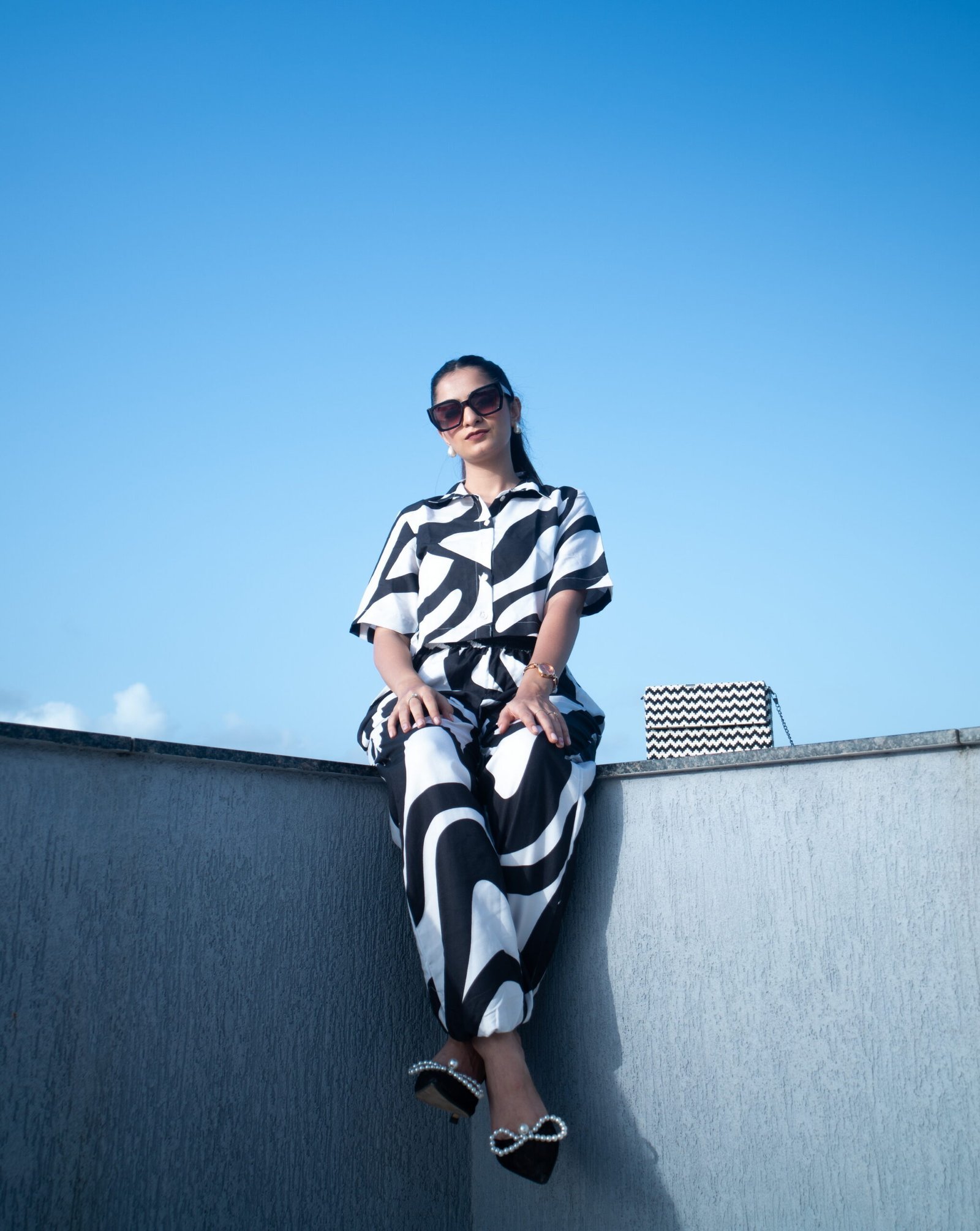 Krazy-thread-cs-06-26-scaled-1.jpg Monochrome Muse Co‑Ord Set – Black & White by KrazyThread - Image 3