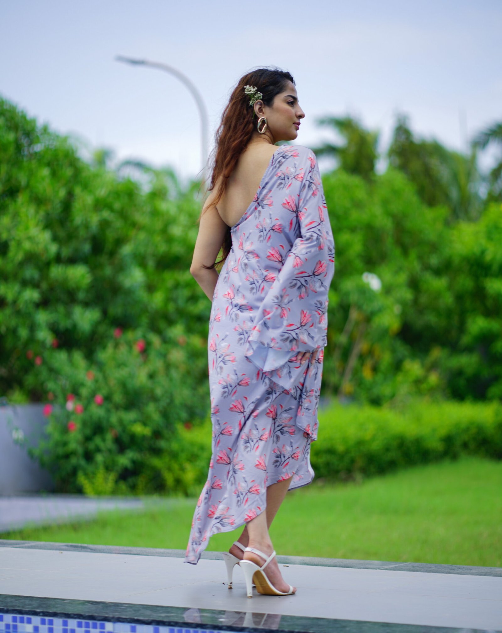 Krazythread-dress-01-17-scaled-1.jpg Off‑Shoulder Charm Dress – Steel Grey - Image 2