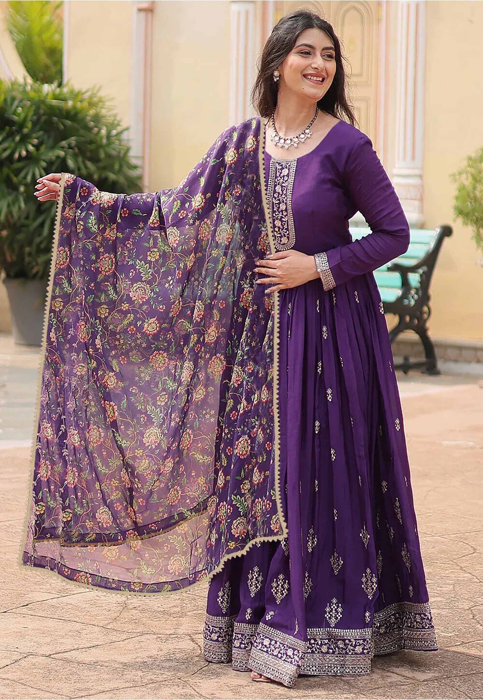 na-xl-full-sleeve-stitched-geetanjalikf-kedar-fab-na-original-imah7zgzxbzftteh.jpeg "Geetanjali" - Majestic Purple Embroidered Georgette Anarkali Gown